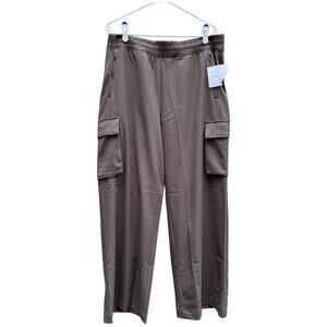 NEW Beyond Yoga City Chic Wide Leg Cargo Pant in Mocha Women's Large